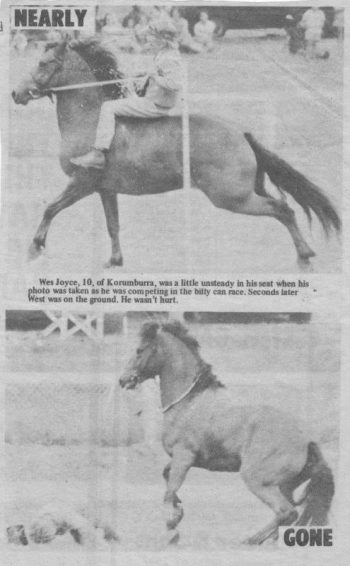 Wes riding Butts in Games at Pony Club back in the day