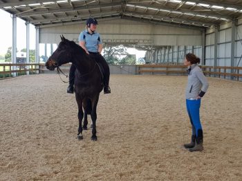 Short stint during September, Sarah had a Dressage lesson with Cynthia Bossema